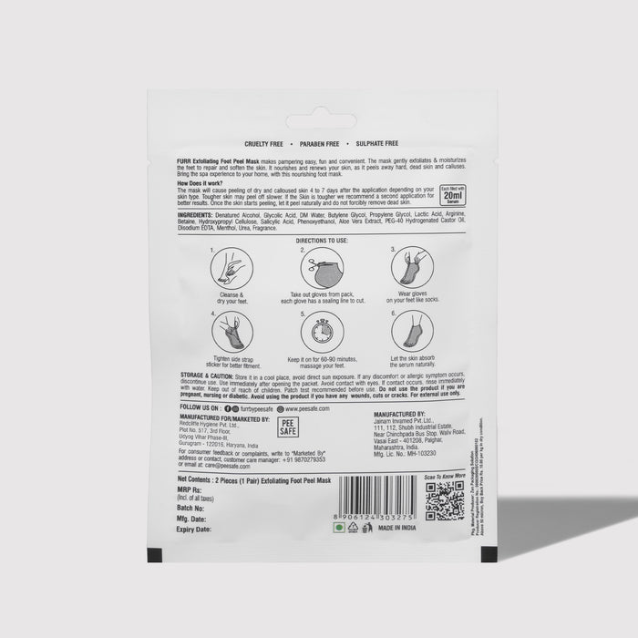 Furr Foot Peel Mask - Pack of 2