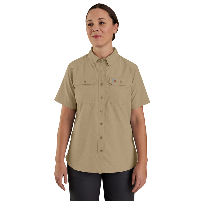 Force Relaxed Fit Lightweight Short Sleeve Shirt - DKH-Dark Khaki | 105537
