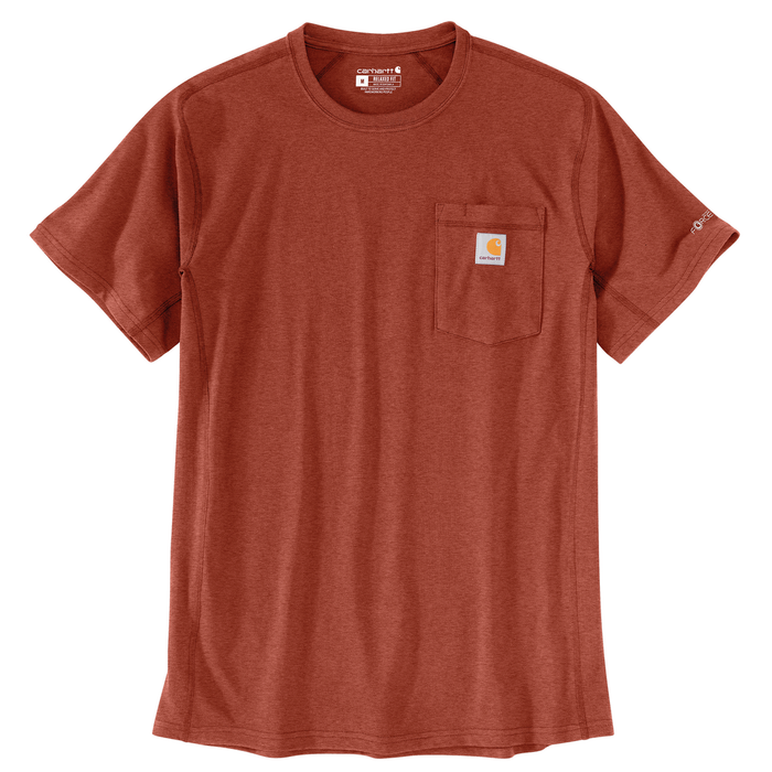 Force Relaxed Fit Midweight Short-Sleeve Pocket T-Shirt - RB6-Saddle Red Heather | Carhartt 106652