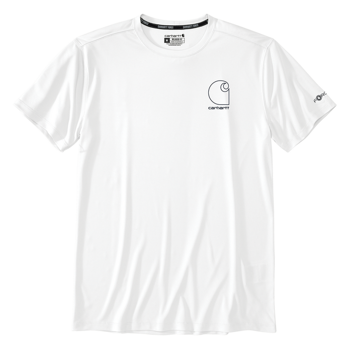 Force Sun Defender Lightweight Short-Sleeve Logo Graphic T-Shirt - W34-White-Navy | Carhartt 106163