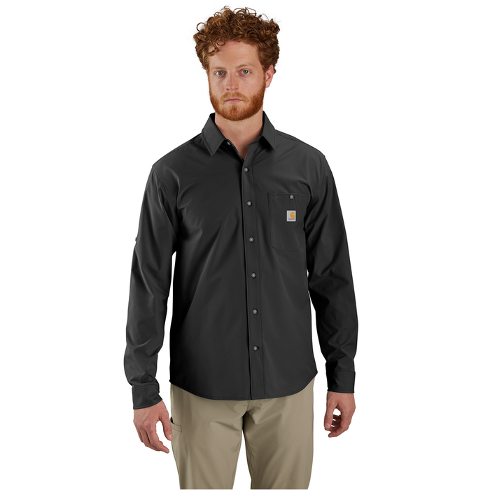 Force Sun Defender Relaxed Fit Lightweight Long-Sleeve Shirt - N04-Black | Carhartt 106552