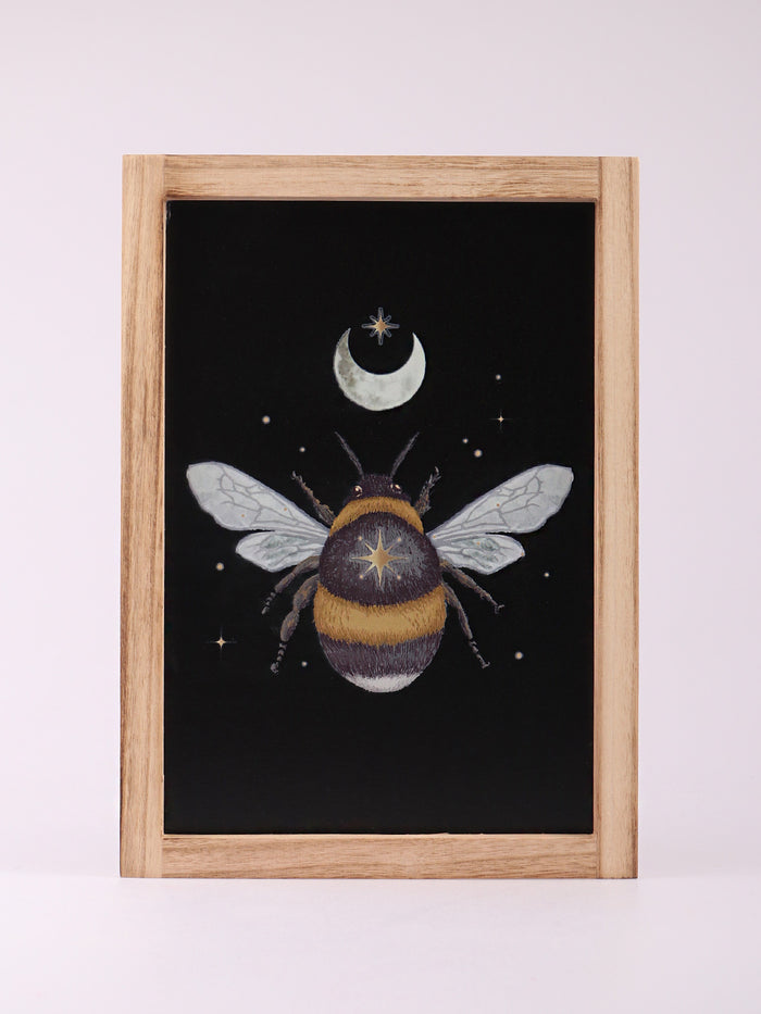 Forest Bee Wooden Framed Wall Art | One Colour-Image 2