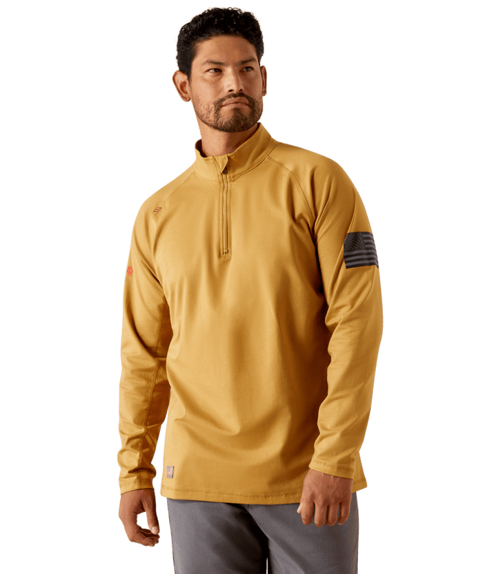 FR COMBAT STRETCH 1/4 ZIP LONG-SLEEVE WORK SHIRT - 200-Bistro | Ariat 10055075