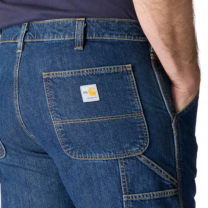 FR Loose Straight Denim Dungaree - HR9-Alder | Carhartt 107229