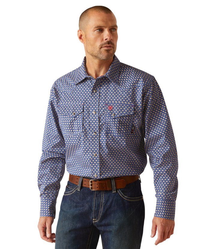 FR Marauder Retro Fit Snap Work Shirt - 410-Infinity | Ariat 10048473