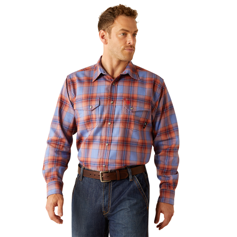 Fr  Melrose   Snap Work Shirt - 420-Wedgewood | Ariat 10054461