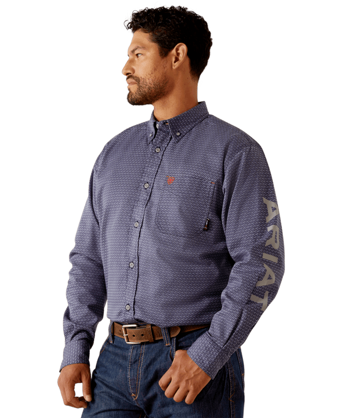FR Rodeo Logo   Work Shirt - 410-Navy | Ariat 10054459