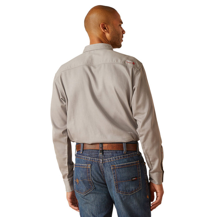 Fr Solid Snap Work Shirt - GRY Silver Fox | Ariat 10048446