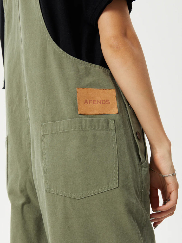 Fraser - Organic Recycled Utility Overalls | Olive-Image 4