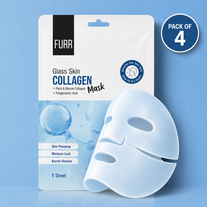 Furr FURR Glass Skin Collagen Mask- Pack of 4