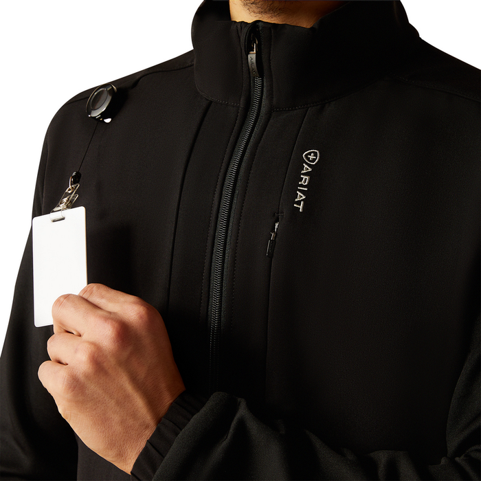 Galen Fleece Scrub Jacket - 001-Black | Ariat 10041876
