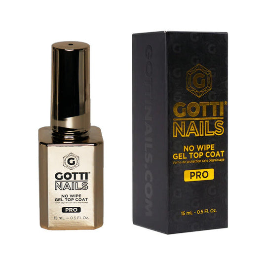 Gotti Nails No Wipe Gel Top Coat - Super Slick - New and Improved Formula.
