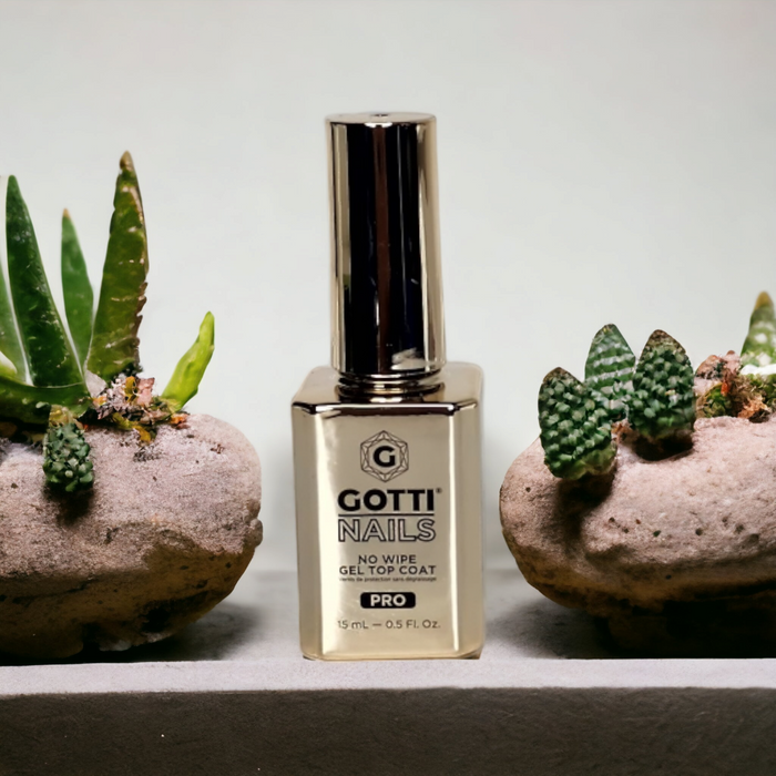 Gotti Nails No Wipe Gel Top Coat - Super Slick - New and Improved Formula.