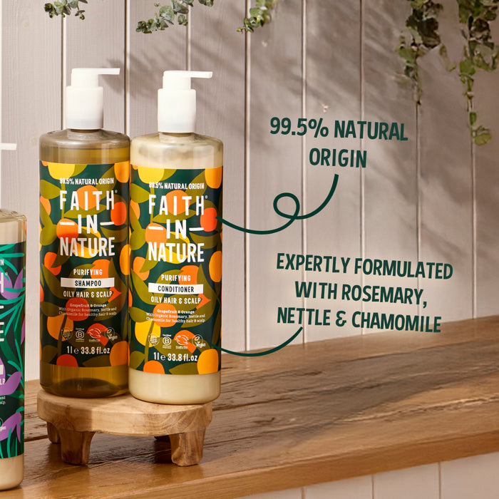 Faith In Nature 1L orange oil conditioner oily hair