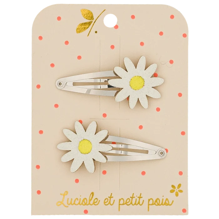 Hair Clips - Daisy - Set Of 2