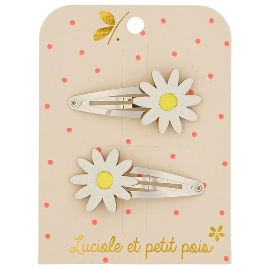 Hair Clips - Daisy - Set Of 2