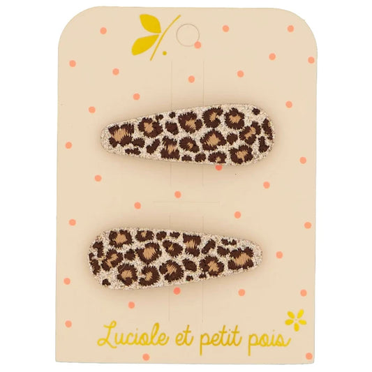 Luciole Et Petit Pois - Hair Clips - Leo - Set Of 2