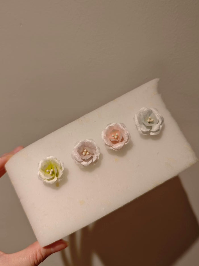 Handmade Ronghua Jasmine - Colorful Lifelike Earring