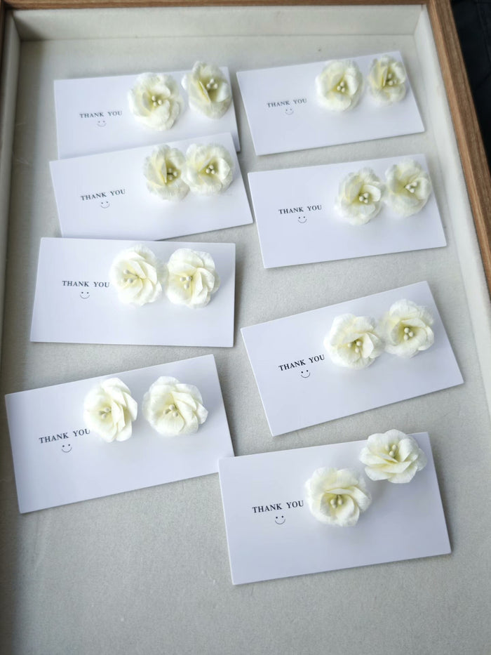 Handmade Ronghua Jasmine - Colorful Lifelike Earring