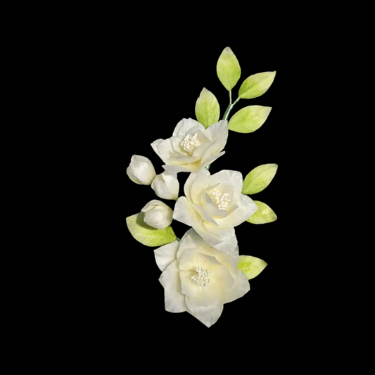 Handmade Ronghua Jasmine Flower - Lifelike Botanical Hair Accessory