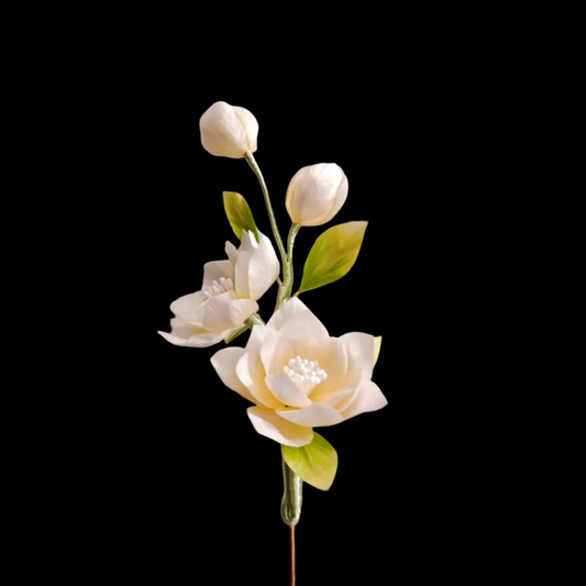 Handmade Ronghua Jasmine Flower - Lifelike Botanical Hair Accessory