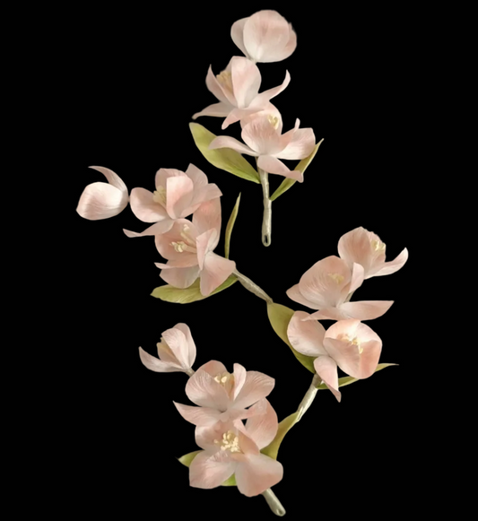 Handmade Ronghua Pink Iris - Lifelike Botanical Hair Accessory