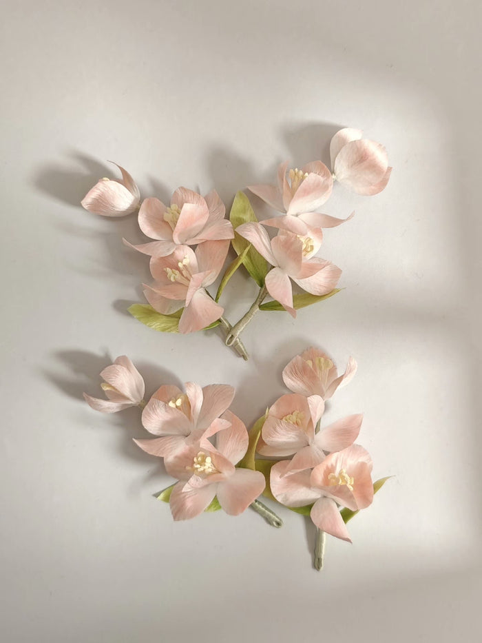 Handmade Ronghua Pink Iris - Lifelike Botanical Hair Accessory