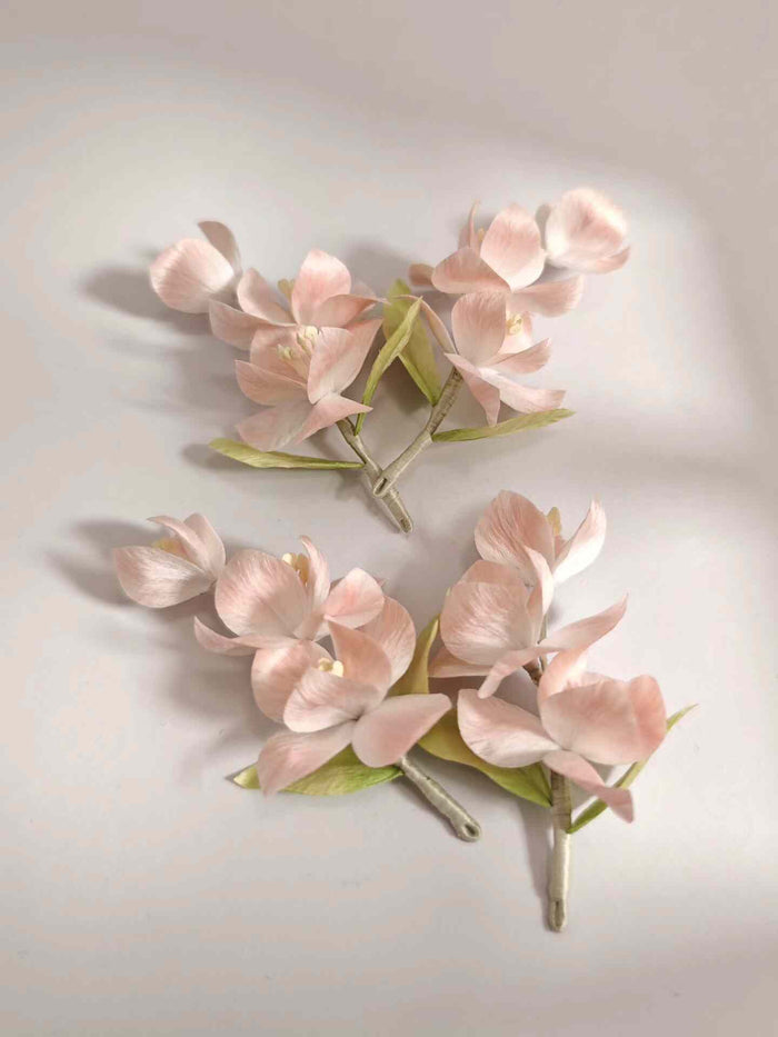Handmade Ronghua Pink Iris - Lifelike Botanical Hair Accessory