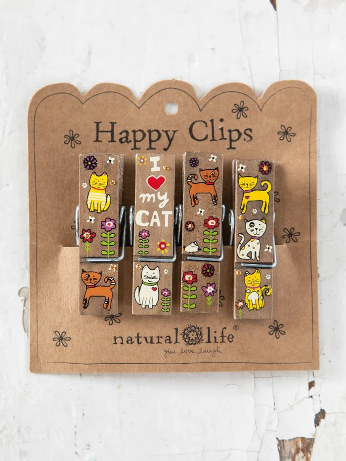 Bag Clips, Set of 4 - Heart My Cat-view 1