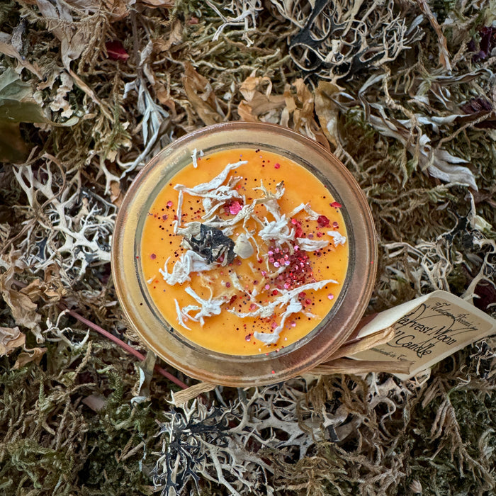 Harvest Moon Blessing Mini Spell Candles with Essential Oil Magical Blend