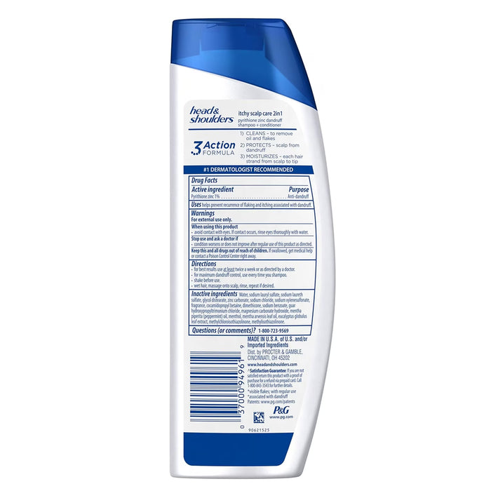 Head & Shoulders 2-in-1 Anti-Dandruff Shampoo and Conditioner Itchy Scalp Care with Eucalyptus, 8.45 oz - 6 Pack