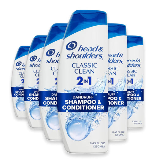 Head & Shoulders 2-in-1 Shampoo & Conditioner Classic Clean – 8.5 oz – 6 Pack