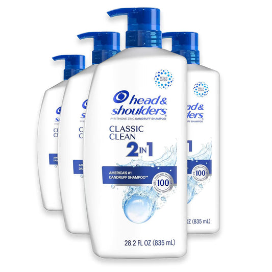 Head & Shoulders Classic Clean 2-in-1 Anti-Dandruff Shampoo & Conditioner - 28.2 oz - 4 Pack