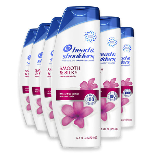 Head & Shoulders Dandruff Shampoo, Smooth and Silky, 12.5 oz - 6 Pack