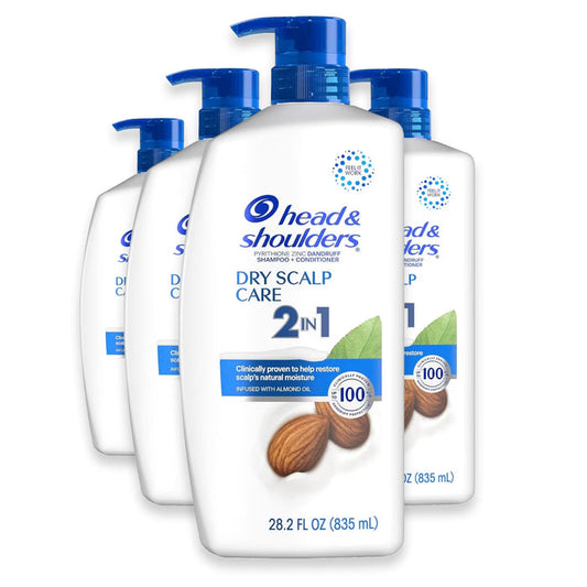 Head & Shoulders Dry Scalp Care 2-in-1 Anti-Dandruff Shampoo & Conditioner - 28.2 oz - 4 Pack