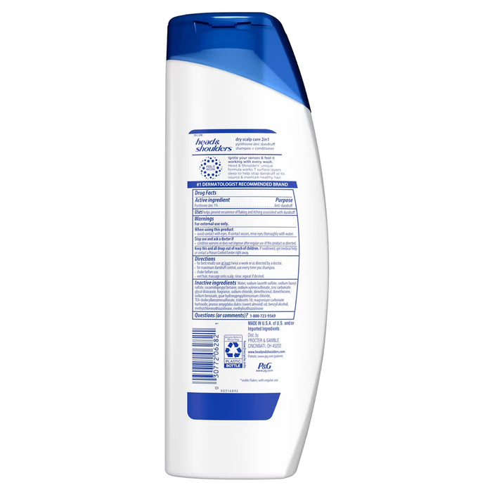 Head & Shoulders Dry Scalp Care, 2-in-1 Shampoo and Conditioner with Almond Oil - 12.5 oz - 6 Pack
