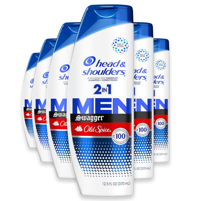 Head & Shoulders Old Spice Swagger 2-in-1 Anti-Dandruff, Shampoo & Conditioner - 12.5 oz - 6 Pack