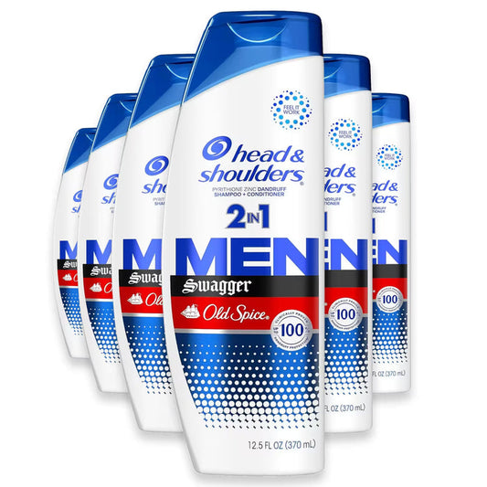 Head & Shoulders Old Spice Swagger 2-in-1 Anti-Dandruff, Shampoo & Conditioner - 12.5 oz - 6 Pack