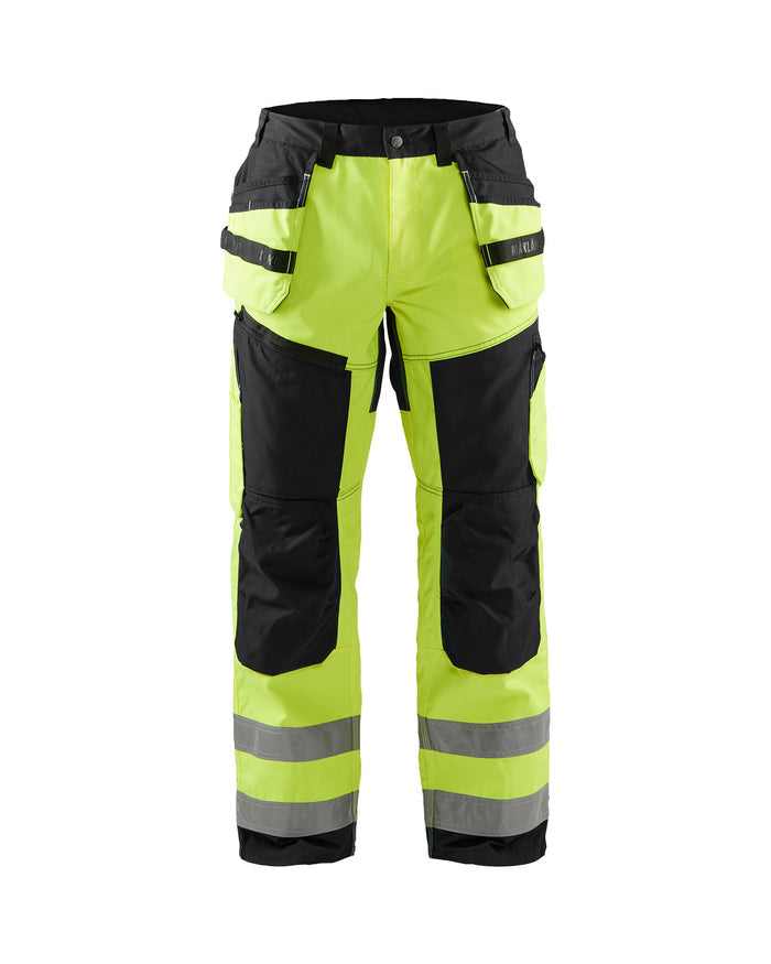 HI-VIS X1600 WORK PANTS - 3399-Yellow HiViz/Black | Blaklader 16091860