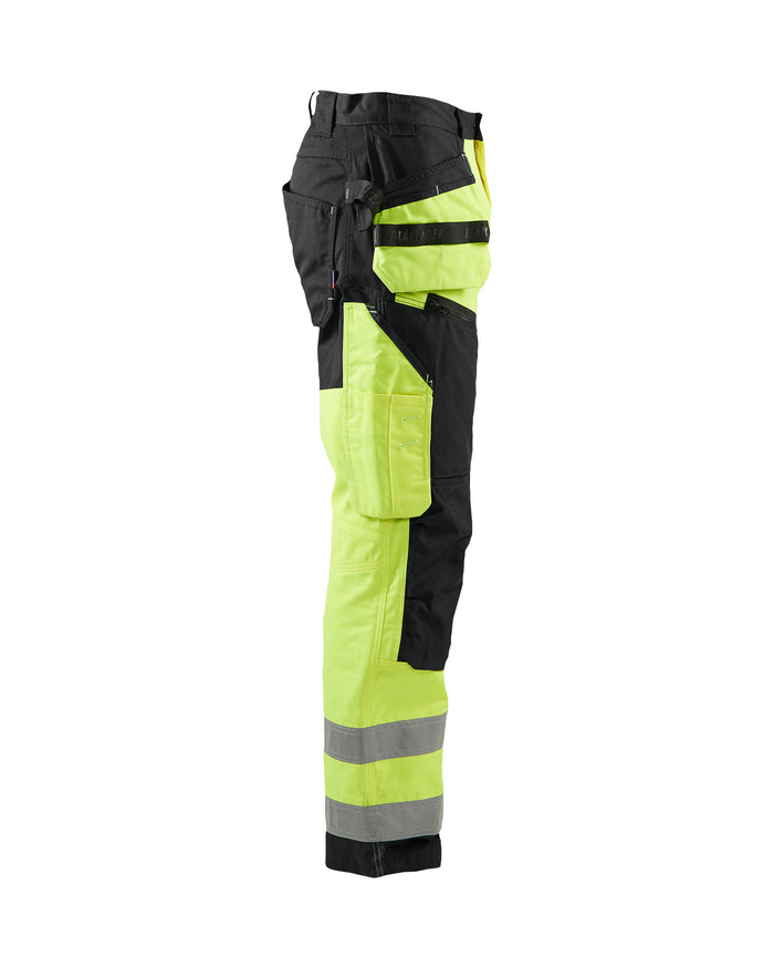 HI-VIS X1600 WORK PANTS - 3399-Yellow HiViz/Black | Blaklader 16091860
