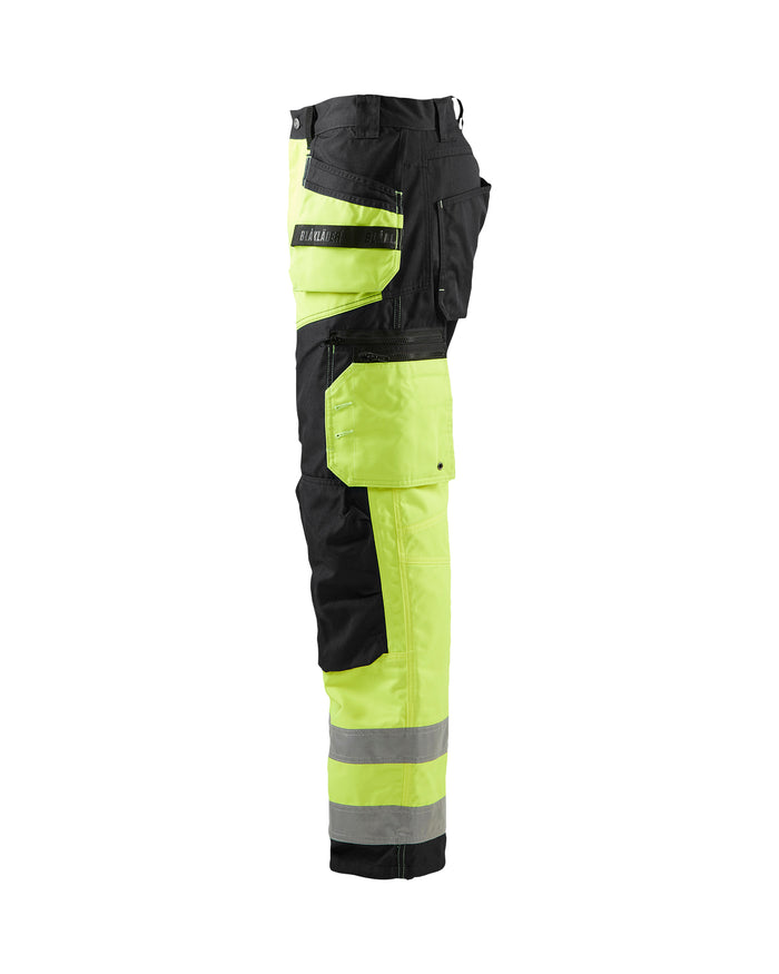 HI-VIS X1600 WORK PANTS - 3399-Yellow HiViz/Black | Blaklader 16091860