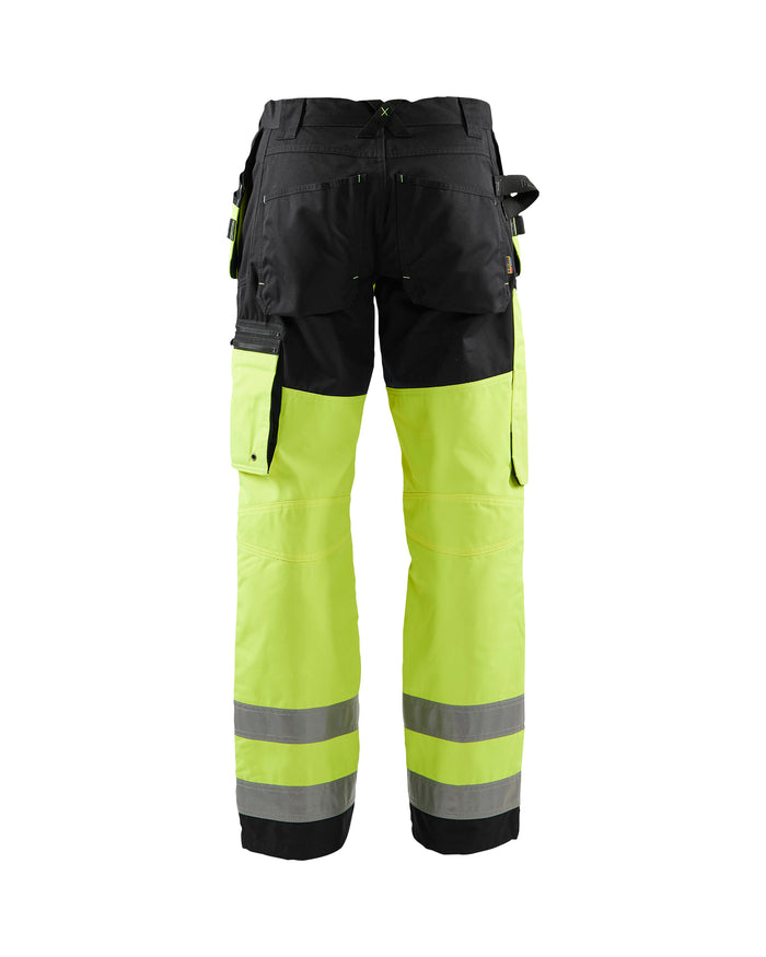 HI-VIS X1600 WORK PANTS - 3399-Yellow HiViz/Black | Blaklader 16091860