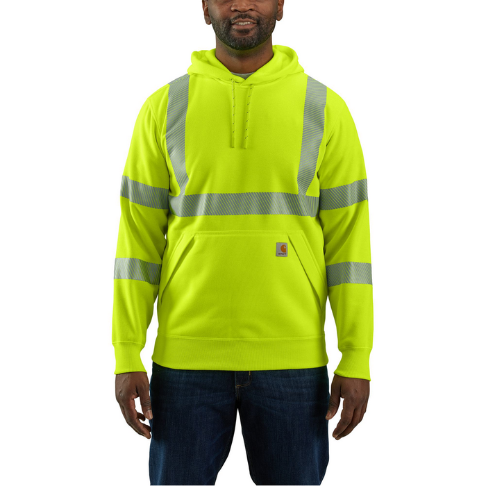 High-Visibility Rain Defender Loose Fit Midweight Class 3 Sweatshirt - BLM-Brite Lime | Carhartt 104987