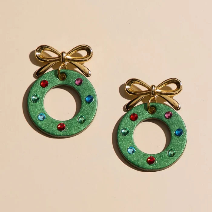 Holiday Wreath Earrings