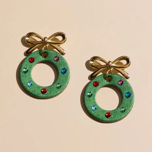 Holiday Wreath Earrings
