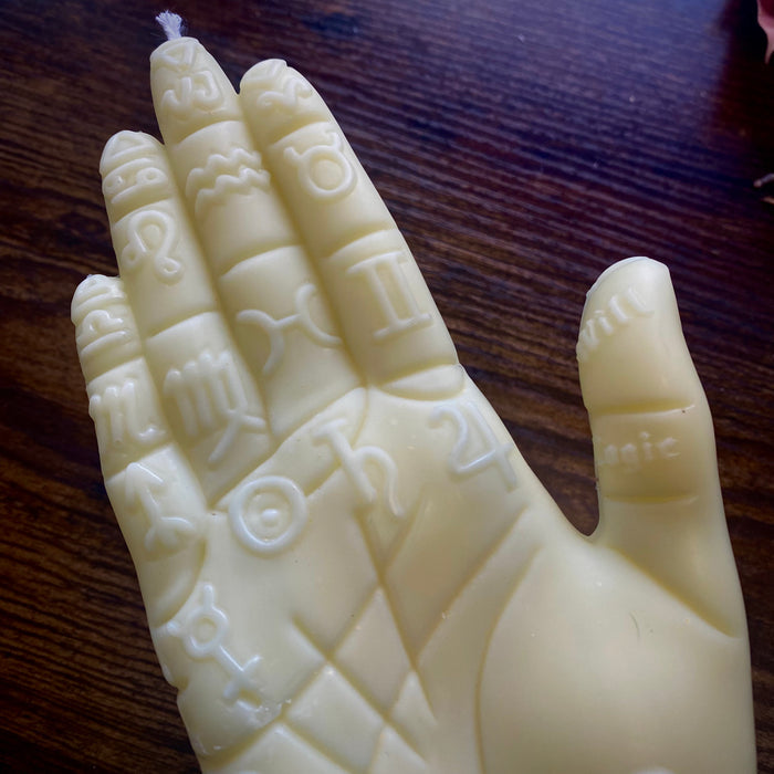 Palmistry Hand Life Size Divination Shaped Candle