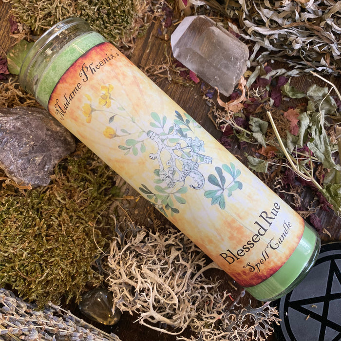 Organic Rue Magic Spell Candle