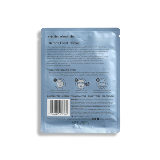 InfuseFAST™ Facial Plumping Sheet Mask - 1 Pack | Wrinkles Schminkles