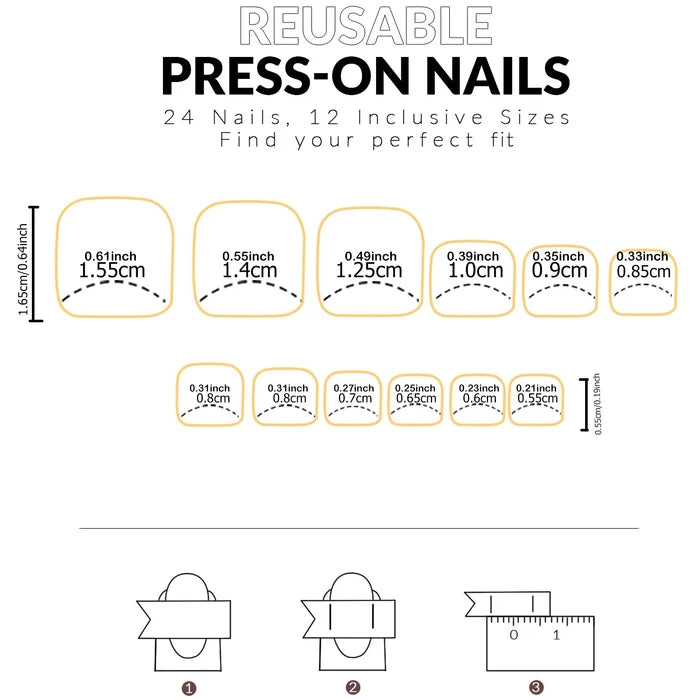 Instantly Upgrade Your Look With 24pcs-White French short square full-coverage false toe foot set