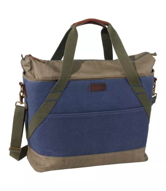 Insulated Waxed-Canvas Tote - Large